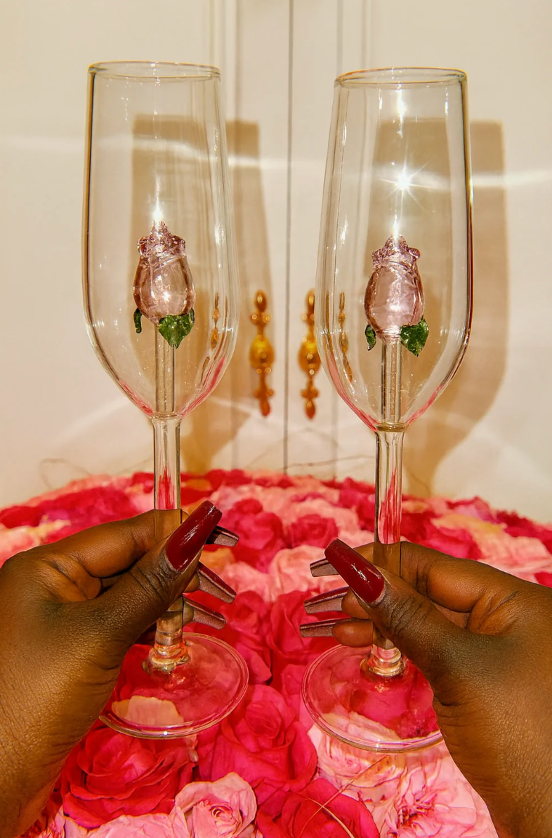 Rose Elegance Champagne Glass
