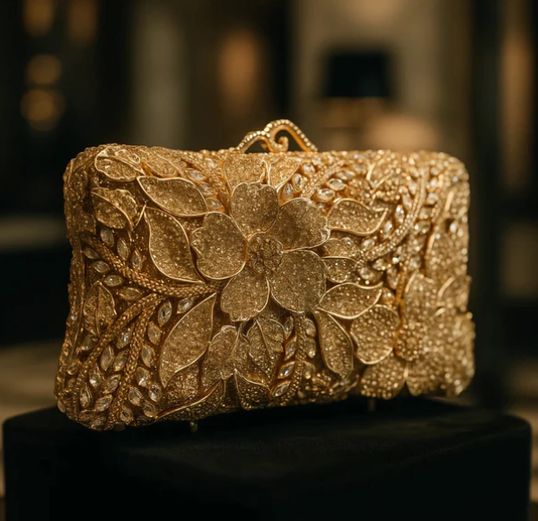 Tangled Couture Golden Clutch
