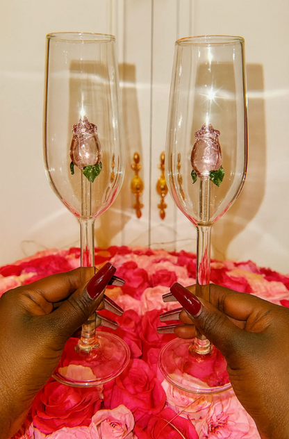 Rose Elegance Champagne Glass
